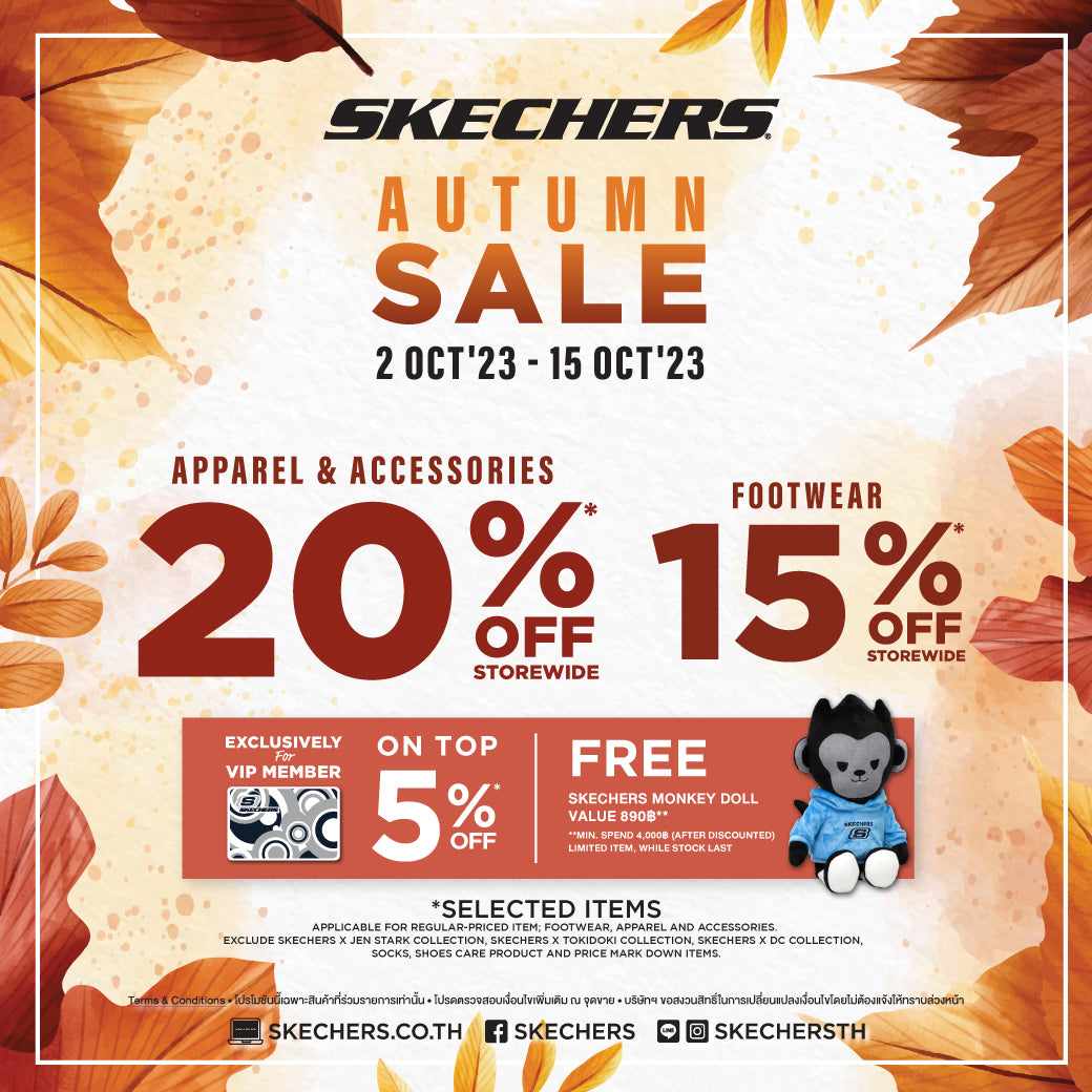 SKECHERS AUTUMN SALE 2 - 15 Oct 2023 â Skechers Thailand