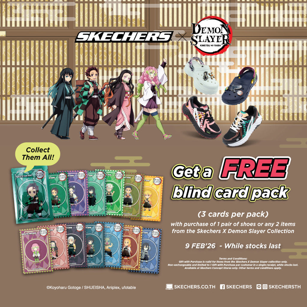 SKECHERS x DEMON SLAYER : Get a Free blind card pack