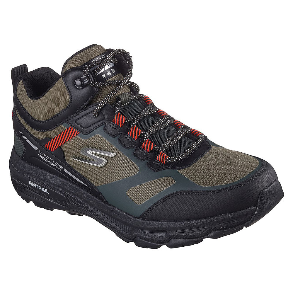 Skechers สเก็ตเชอร์ส ผู้ชาย Men GOrun Trail Altitude Waterproof Shoes - 220573-OLBK