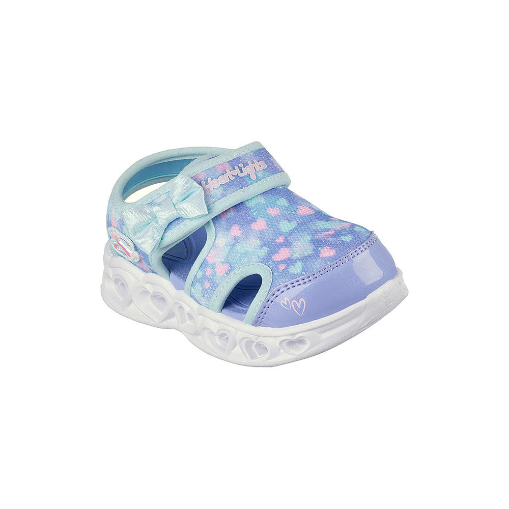 Skechers สเก็ตเชอร์ส รองเท้าแตะเด็กผู้หญิง Girls Heart Lights Heart Pops Sandals - 303250N-AQMT