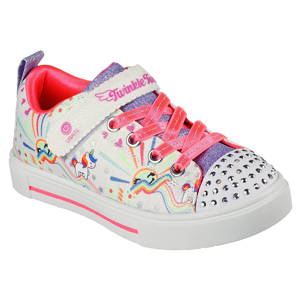 Skechers สเก็ตเชอร์ส รองเท้าเด็กผู้หญิง รองเท้าผ้าใบ Girls Twinkle Toes Twinkle Sparks Unicorn Sunshine Shoes - 314802L-WMLT