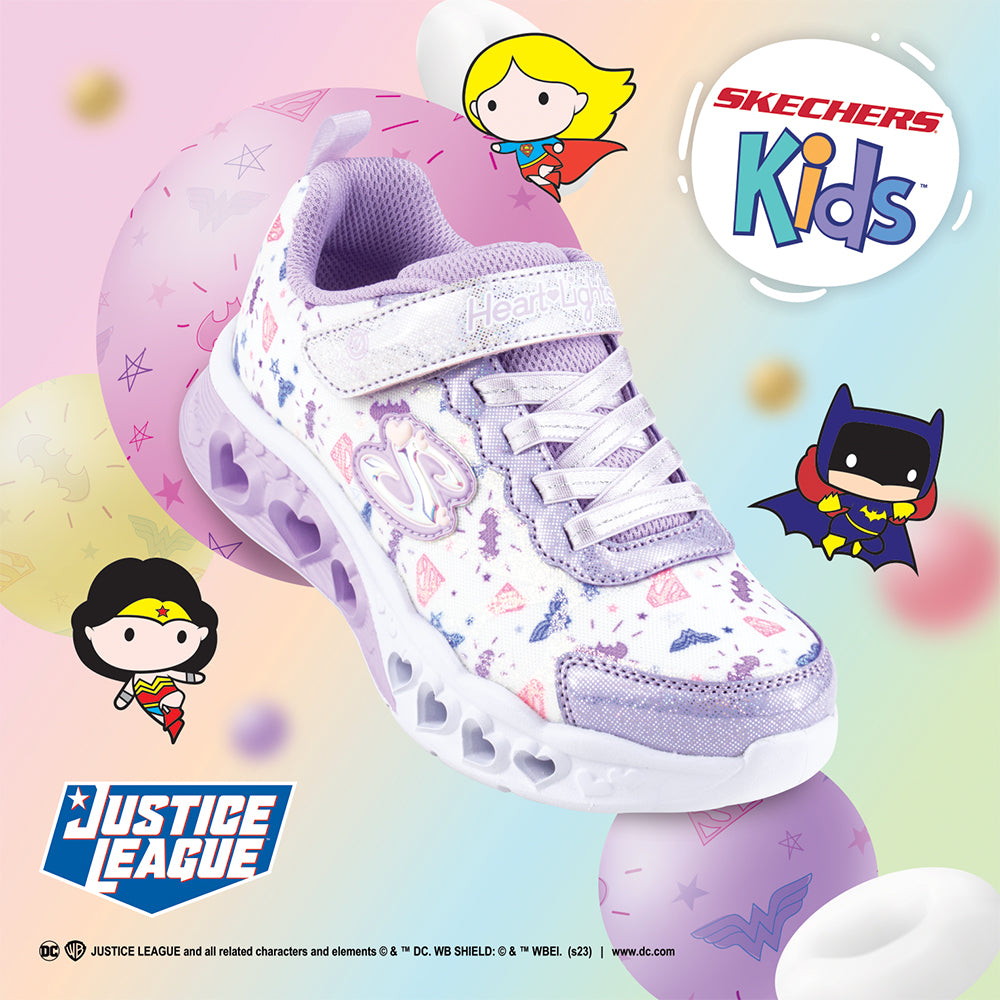 Skechers สเก็ตเชอร์ส รองเท้าเด็กผู้หญิง Girl DC Collection Flutter Heart Lights  Shoes - 319509L-LVMT