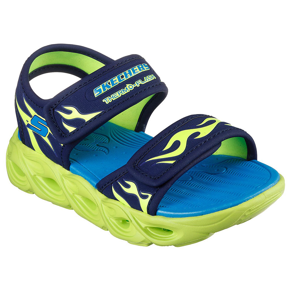 Skechers สเก็ตเชอร์ส รองเท้าแตะเด็กผู้ชาย Boys S-Lights Thermo-Splash Heat Tide Sandals - 400102L-NVLM