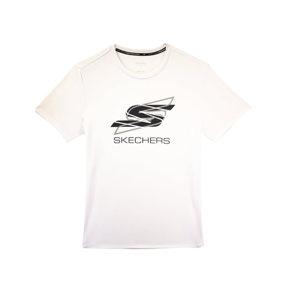 Skechers สเก็ตเชอร์ส เสื้อยืดแขนสั้นผู้ชาย เสื้อกีฬา Men Performance Running Short Sleeve Tee - SP22Q4M416-00JA