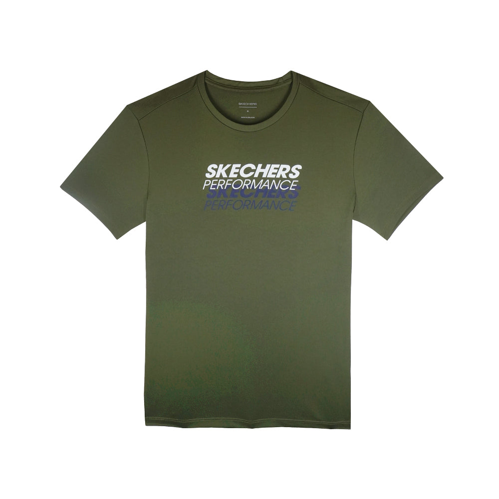 Skechers สเก็ตเชอร์ส เสื้อยืดแขนสั้นผู้ชาย Men Performance Short Sleeve Tee - SP22Q4M432-008B