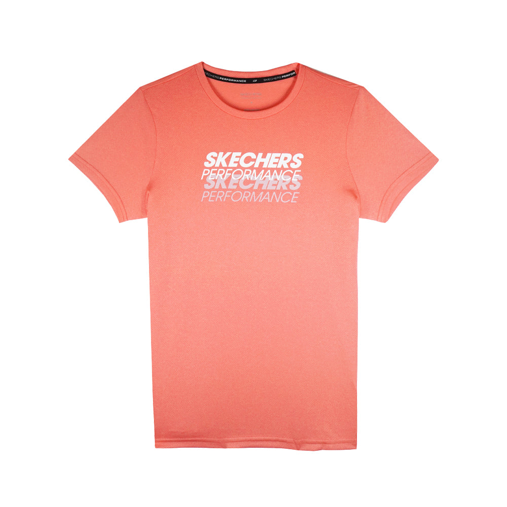 Skechers สเก็ตเชอร์ส เสื้อยืดแขนสั้นผู้หญิง Women Performance Running Short Sleeve Tee - SP22Q4W381-LTCR